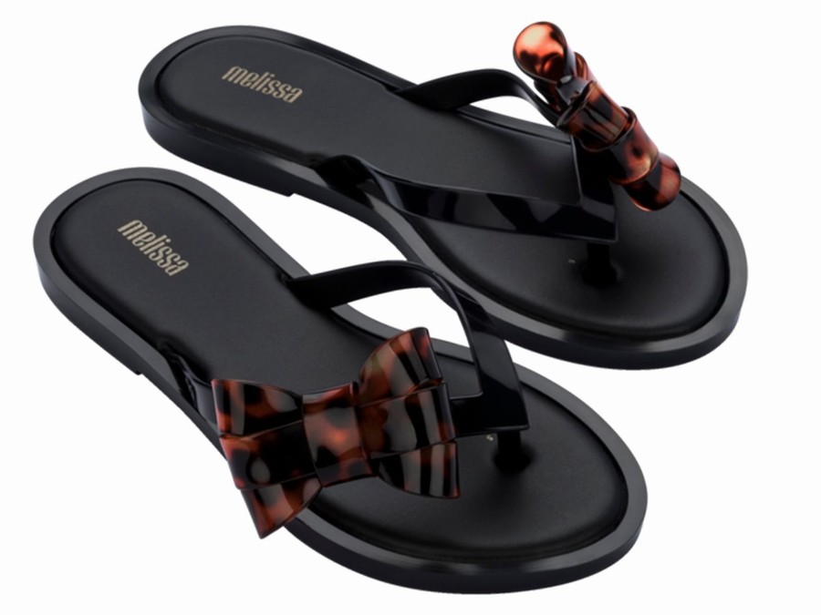 Chanclas Melissa Sweet Mujer - Negras - Argentina CYE-830972